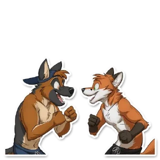 Sticker from Lucky and Waffles