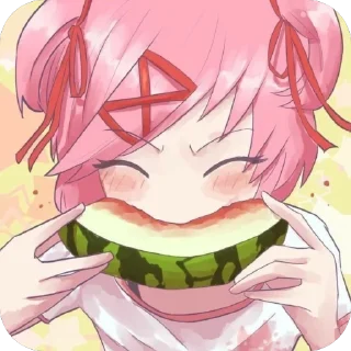 🍉 emoji Нацуки😸 Telegram sticker 20 of 101