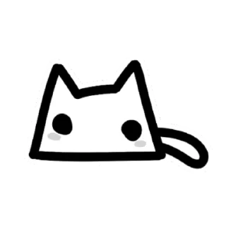 Sticker from White l cat