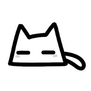 Sticker from White l cat