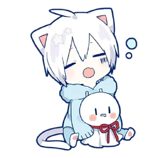 😴 emoji Мафу-тян @StickersPackRobot Telegram sticker 24 of 40