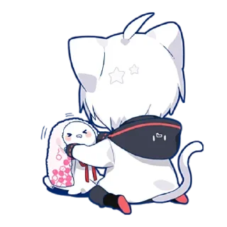 😐 emoji Мафу-тян @StickersPackRobot Telegram sticker 23 of 40