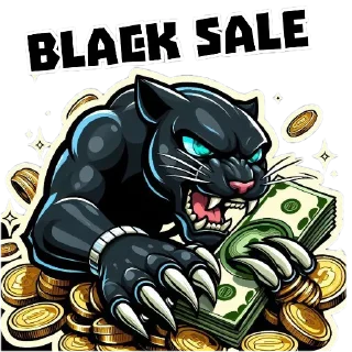 🔥 emoji Black SALE Telegram sticker 7 of 14