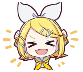😸 emoji Kagamine Rin Telegram sticker 10 of 13