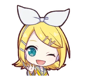 🤝 emoji Kagamine Rin Telegram sticker 7 of 13
