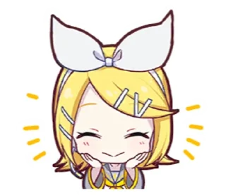 😊 emoji Kagamine Rin Telegram sticker 6 of 13