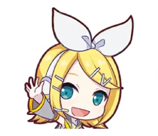 👋 emoji Kagamine Rin Telegram sticker 9 of 13