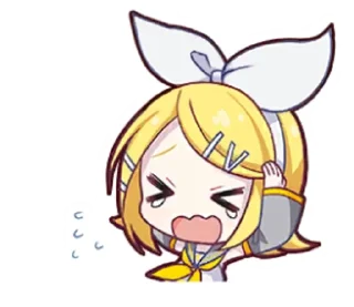 😭 emoji Kagamine Rin Telegram sticker 8 of 13