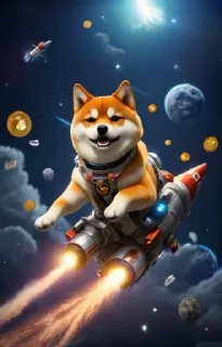 🌟 emoji Shiba climb Telegram sticker 10 of 26