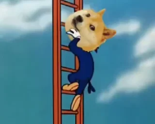🌟 emoji Shiba climb Telegram sticker 2 of 26