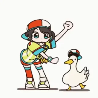 🦆 emoji Anime animated Telegram sticker 15 of 47
