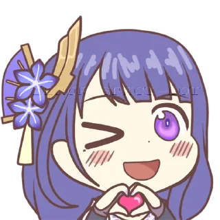 😘 emoji Inazuma Girls by @AlezconlaZ Telegram sticker 8 of 106