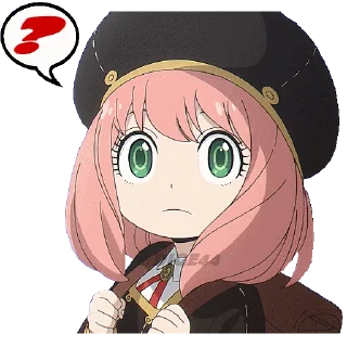 ❓ emoji @STIKERFORALL 🏴󠁧󠁢󠁥󠁮󠁧󠁿ANYA FORGER Telegram sticker 24 of 35