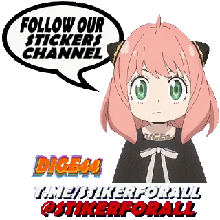 Sticker from @STIKERFORALL 🏴󠁧󠁢󠁥󠁮󠁧󠁿ANYA FORGER