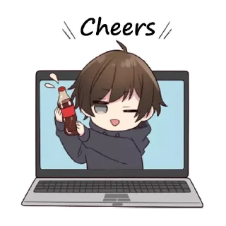 🥂 emoji Menhera-kun Telegram sticker 11 of 119