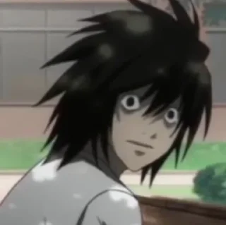 😐 emoji L death note Telegram sticker 7 of 13