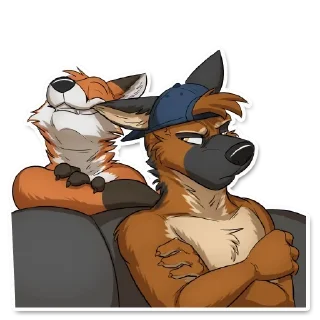 Sticker from Lucky and Waffles