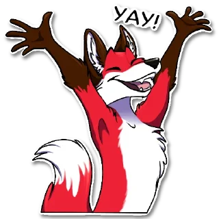 🙌 emoji Xavier Fox, by Una Telegram sticker 5 of 108