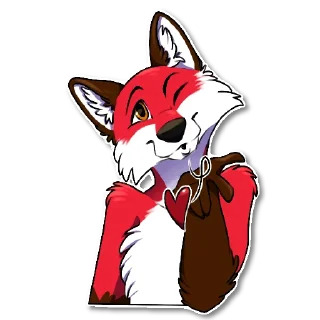 😘 emoji Xavier Fox, by Una Telegram sticker 4 of 108