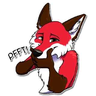 😆 emoji Xavier Fox, by Una Telegram sticker 1 of 108