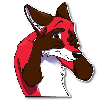 🙈 emoji Xavier Fox, by Una Telegram sticker 3 of 108