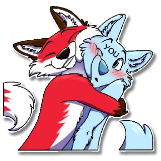 🤗 emoji Xavier Fox, by Una Telegram sticker 13 of 108