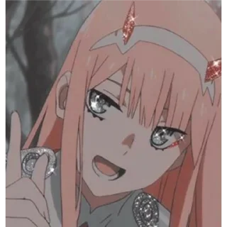 🙂 emoji Zero two Telegram sticker 10 of 22