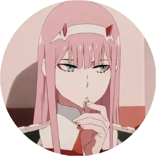 😐 emoji Zero two Telegram sticker 2 of 22