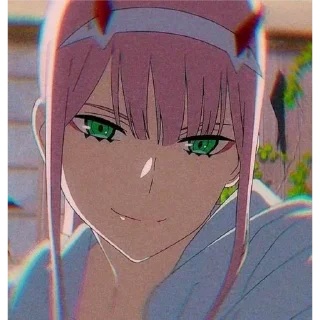 🙂 emoji Zero two Telegram sticker 6 of 22