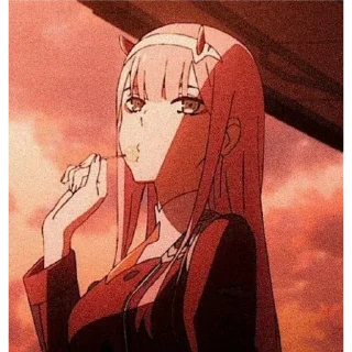 😋 emoji Zero two Telegram sticker 9 of 22