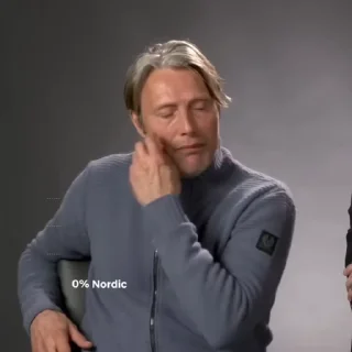 🍂 emoji Mads Mikkelsen @EliotSticker Telegram sticker 23 of 40