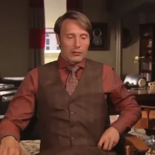 🍂 emoji Mads Mikkelsen @EliotSticker Telegram sticker 8 of 40