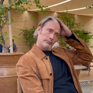 🍂 emoji Mads Mikkelsen @EliotSticker Telegram sticker 15 of 40