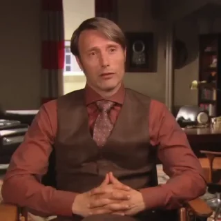 🍂 emoji Mads Mikkelsen @EliotSticker Telegram sticker 10 of 40