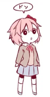 Sticker from Sayori-pack by @sayoriforever
