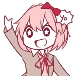 🙋‍♀️ emoji Sayori-pack by @sayoriforever Telegram sticker 7 of 40
