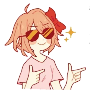 😉 emoji Sayori Pack Telegram sticker 6 of 59
