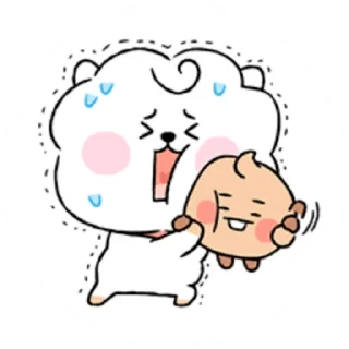 😫 emoji @WithBTS Baby BT21 Telegram sticker 17 of 26