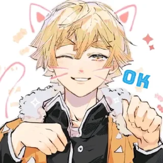 😄 emoji Zenitsu Agatsuma Telegram sticker 11 of 26