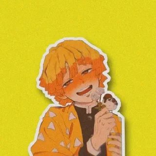 😍 emoji Zenitsu Agatsuma Telegram sticker 17 of 26
