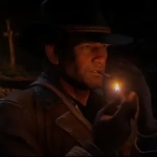 🪔 emoji Arthur Morgan Telegram sticker 20 of 80