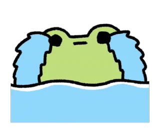 😭 emoji move! cute frog Telegram sticker 12 of 23