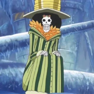 💀 emoji Brook @StickersofAnime Telegram sticker 7 of 61