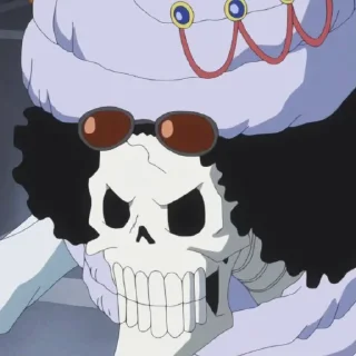 💀 emoji Brook @StickersofAnime Telegram sticker 19 of 61