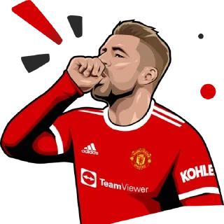 🤫 emoji Manchester United official stickers Telegram sticker 20 of 91