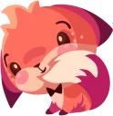 😊 emoji Foxy Telegram sticker 22 of 32