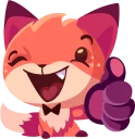 👍 emoji Foxy Telegram sticker 16 of 32