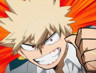 💥 emoji Katsuki Bakugo @StickersofAnime Telegram sticker 22 of 26