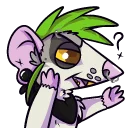 ❓ emoji Meoxie // Rat & Broccoli Telegram sticker 12 of 29
