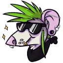 😎 emoji Meoxie // Rat & Broccoli Telegram sticker 15 of 29